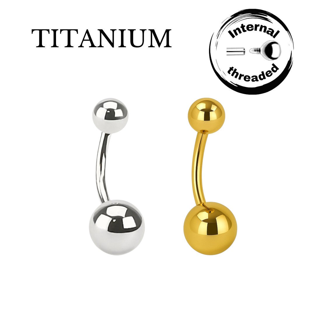 Implant Grade ASTM F136 Titanium Simple Belly Button Externally Treaded