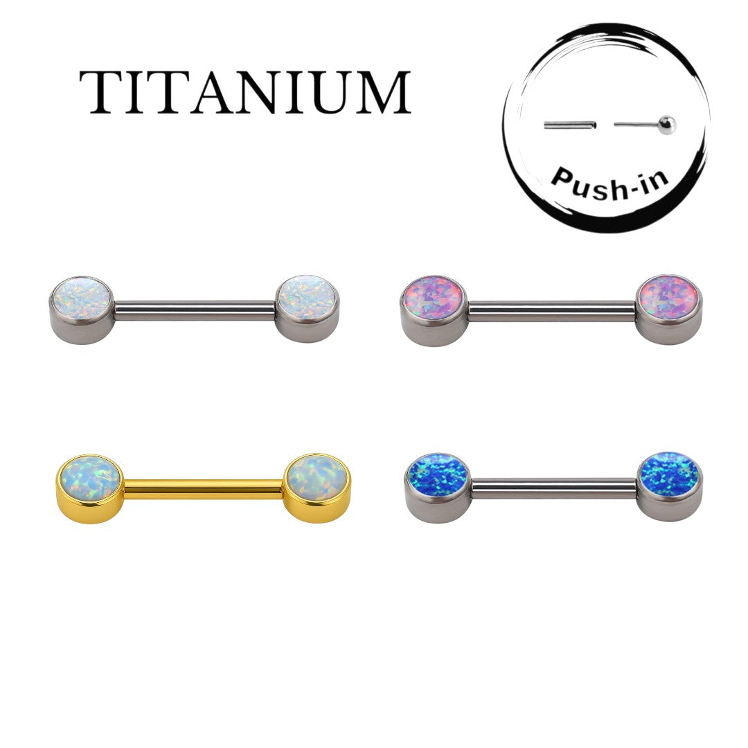 Implant Grade ASTM F136 Titanium Opal Push In