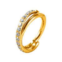 Implant Grade ASTM F136 Titanium CZ Pave Side Twist Segment Clicker