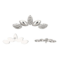 Implant Grade ASTM F136 Titanium 5 Leaves Gap Bumped Cut Internaly Threaded Labret