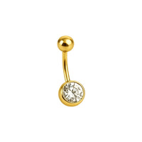 Implant Grade ASTM F136 Titanium Stone Belly Button Externally Treaded