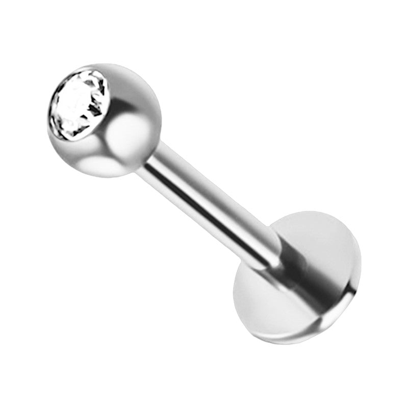 Implant Grade ASTM F136 Titanium With 3 MM Stone Ball EXternaly Threaded Labret