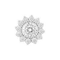 Implant Grade ASTM F136 Titanium Bezel CZ Flower Internaly Threaded Labret