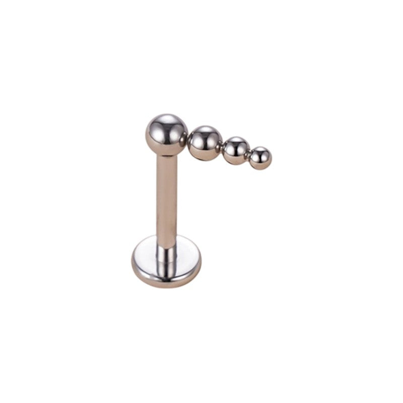 Implant Grade ASTM F136 Titanium Descending 4 Balls Internaly Threaded Labret