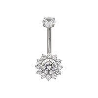Implant Grade ASTM F136 Titanium Flower Belly Button Internaly Treaded