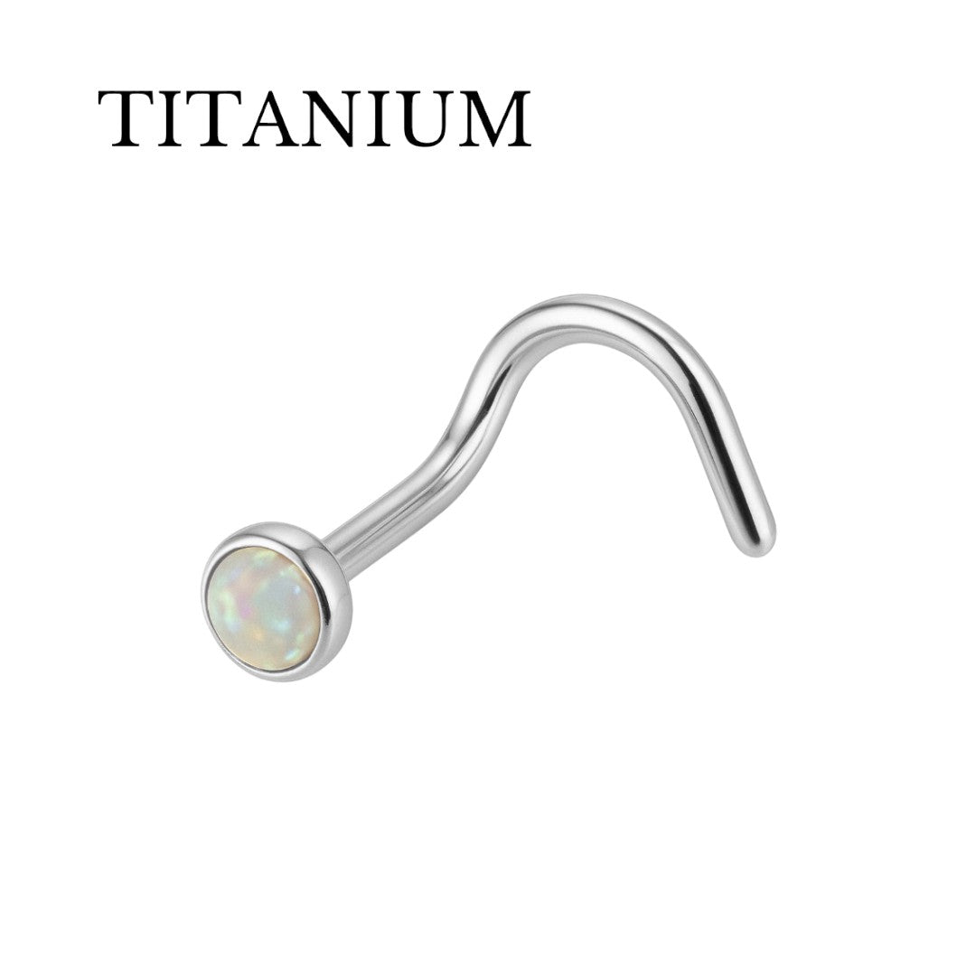 Implant Grade ASTM F136 Titanium Opal Nose Screw Ring