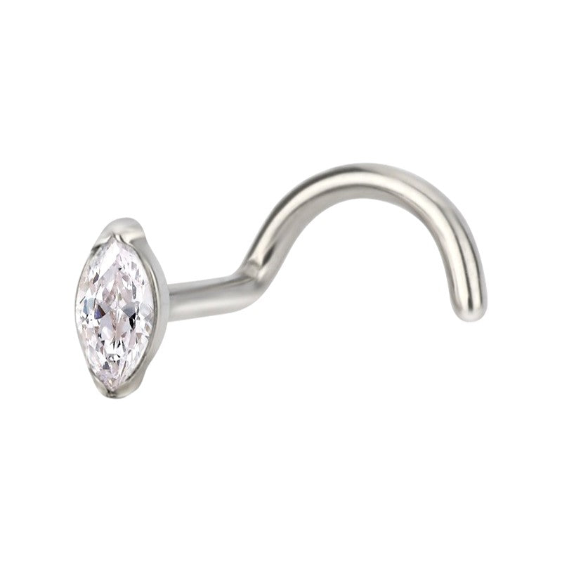 Implant Grade ASTM F136 Titanium Oval Stone Nose Screw Ring