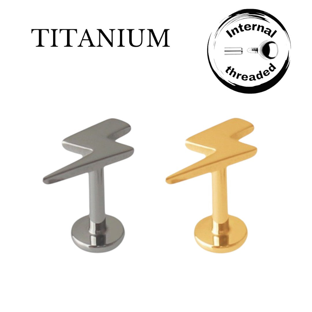Implant Grade ASTM F136 Titanium Thunder Internaly Threaded Labret