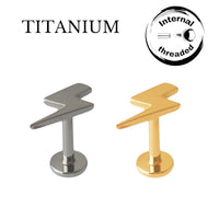 Implant Grade ASTM F136 Titanium Thunder Internaly Threaded Labret