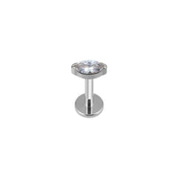 Implant Grade ASTM F136 Titanium Oval Stone Internaly Threaded Labret