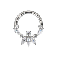 Implant Grade ASTM F136 Marquise CZ Flower Segment Clicker