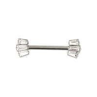 Implant Grade ASTM F136 Titanium Baguette Stones Push In