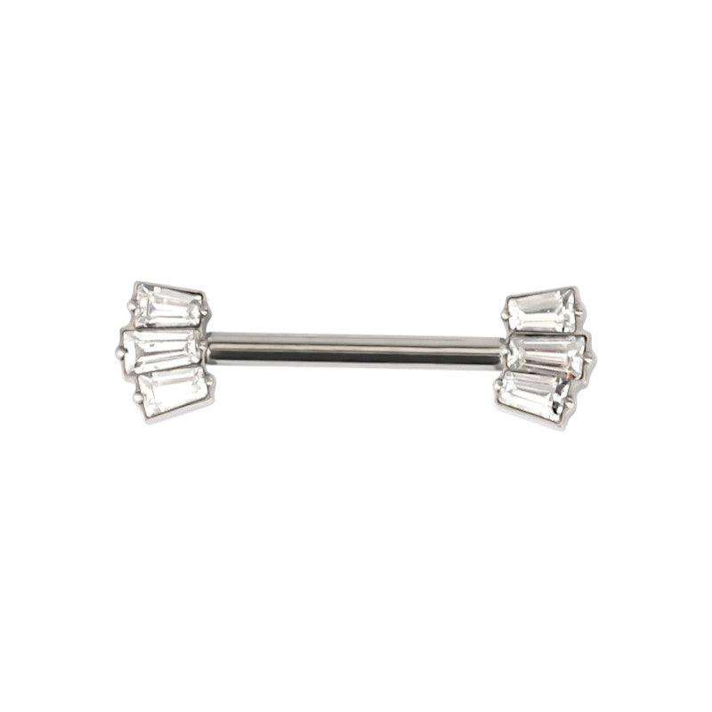 Implant Grade ASTM F136 Titanium Baguette Stones Push In